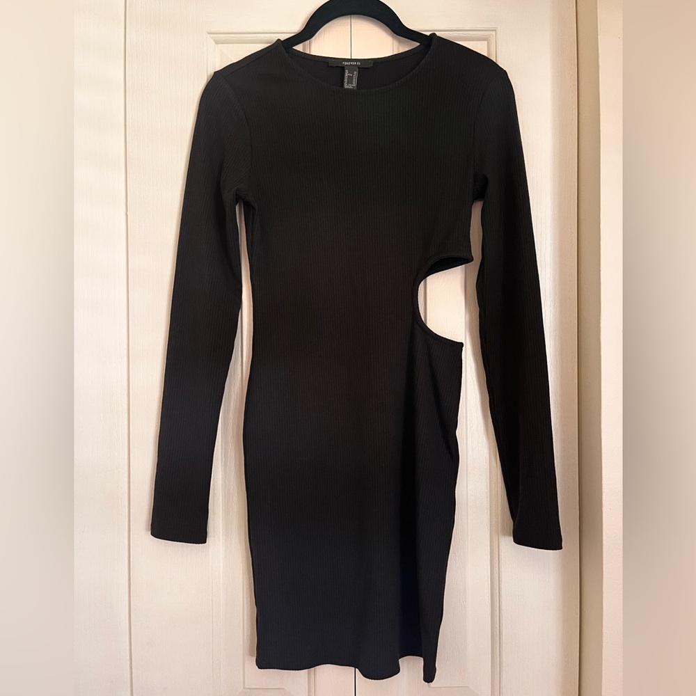 Forever 21 Black Cut-Out Dress